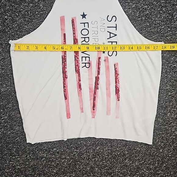 Aeropostale Medium Women's Tank Top Stars & Stripes Forever Patriotic July 4th - Picture 5 of 6